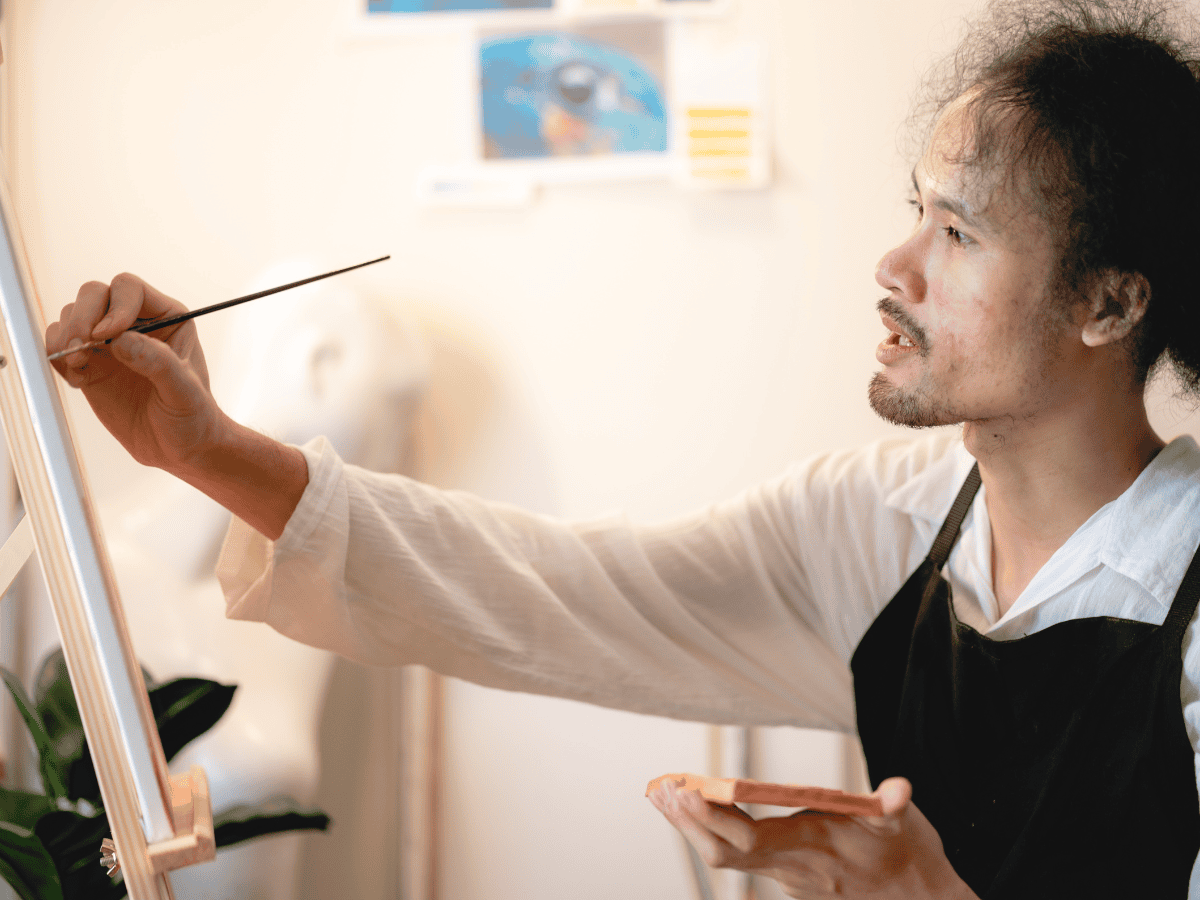 Arts Education MVNU Mount Vernon Nazarene University man painting