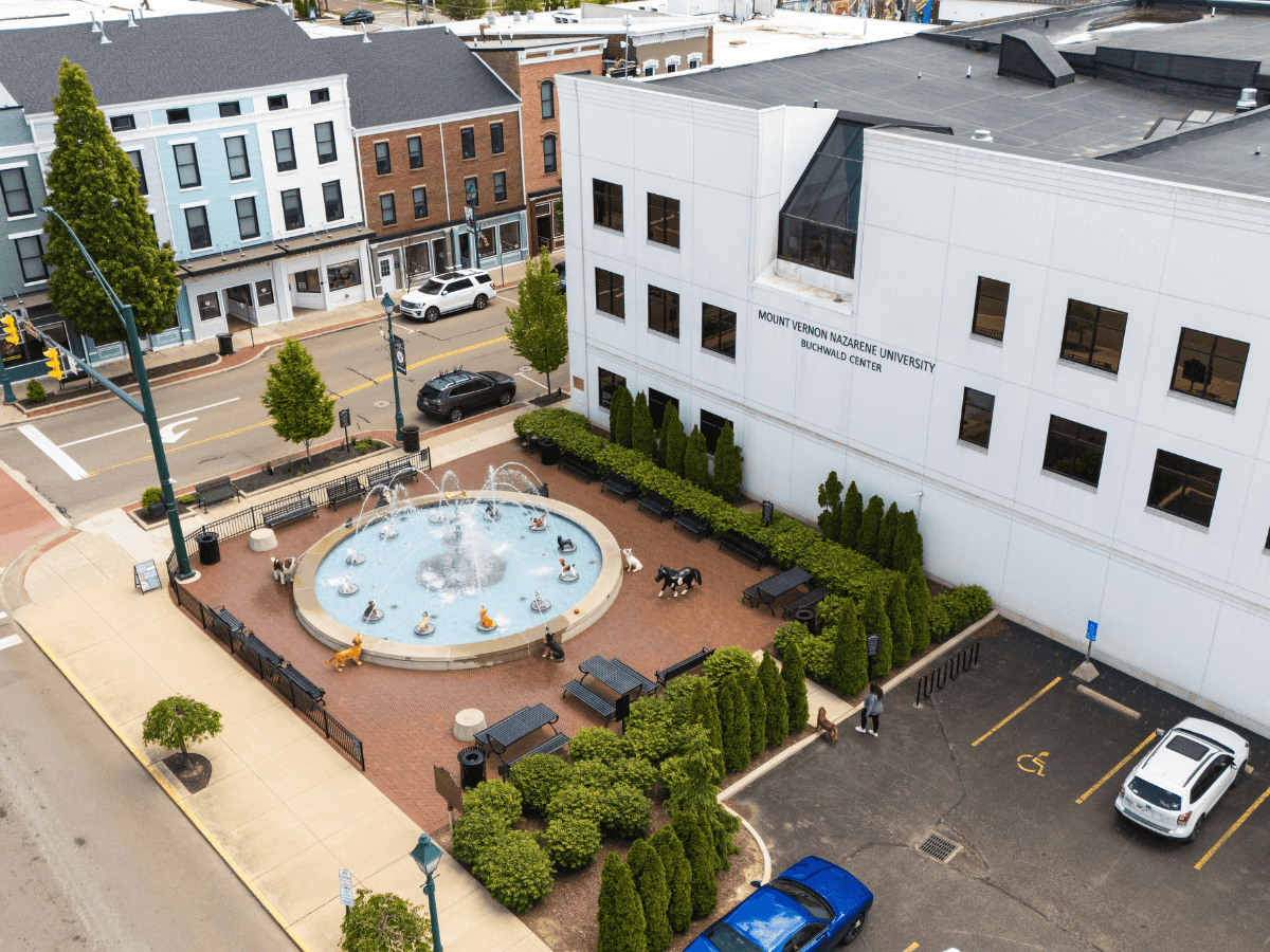 campus map MVNU Mount Vernon Nazarene University south main plaza Buchwald