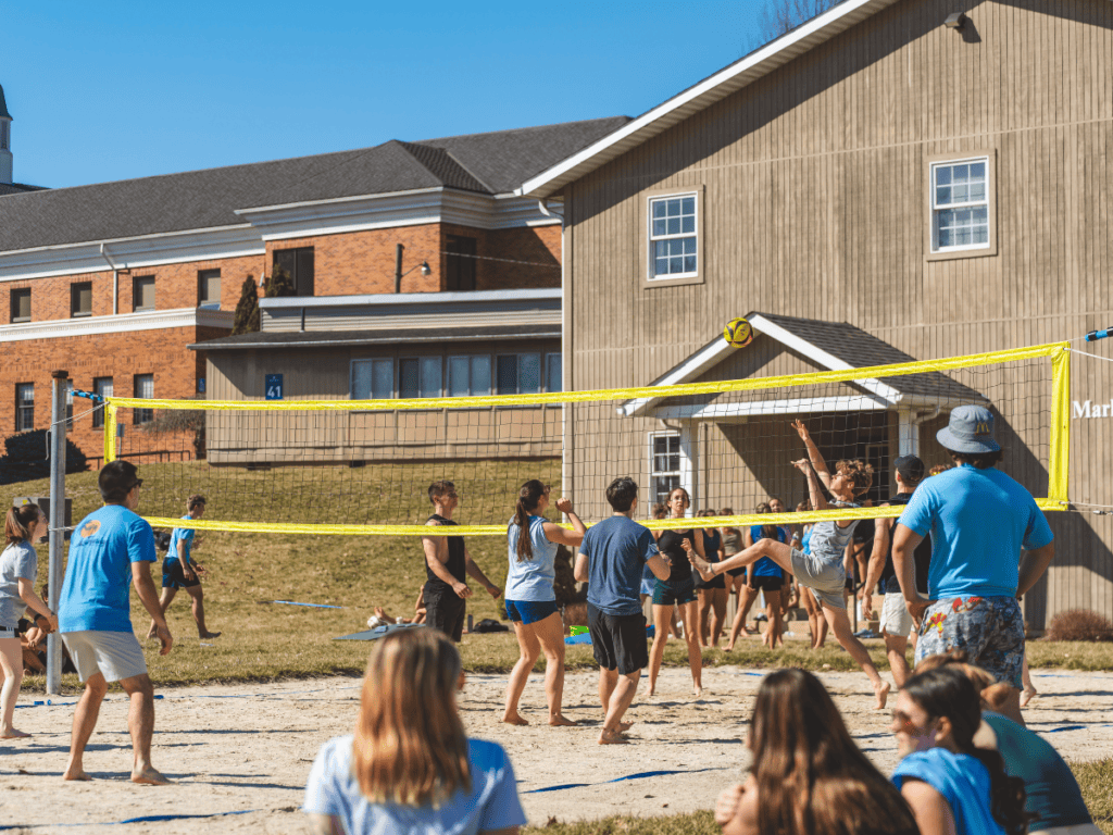 intramural MVNU Mount Vernon Nazarene University sand volleyball